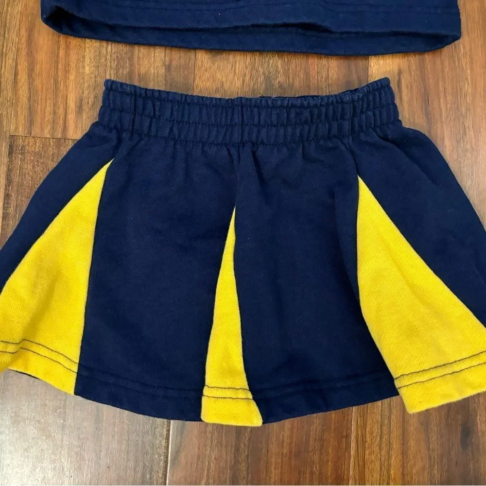 Kodak Vintage Navy/Yellow Cheerleader 2 piece outfit set